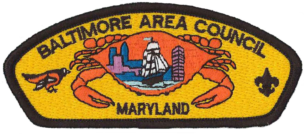 This is the council patch for the Boy Scouts of America Baltimore Area Council. 